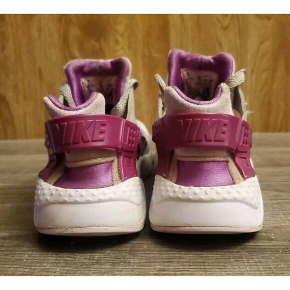 Nike Air Huarache Run Athletic Shoes Youth Size 1Y Gray Purple - Picture 4 of 12